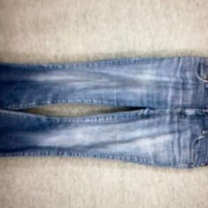 Vintage Calvin Klein Flare Jeans 6 Light wash Flap pockets wide leg